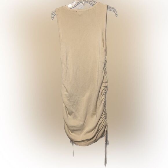 Lioness Military Minds Ribbed Stretchy Mini Dress Ecru Beige Womens XXL - Picture 6 of 7